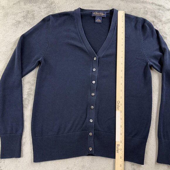 Brooks Brothers Cardigan Sweater Womens Small Silk Blend Button Front Classic - Picture 6 of 12